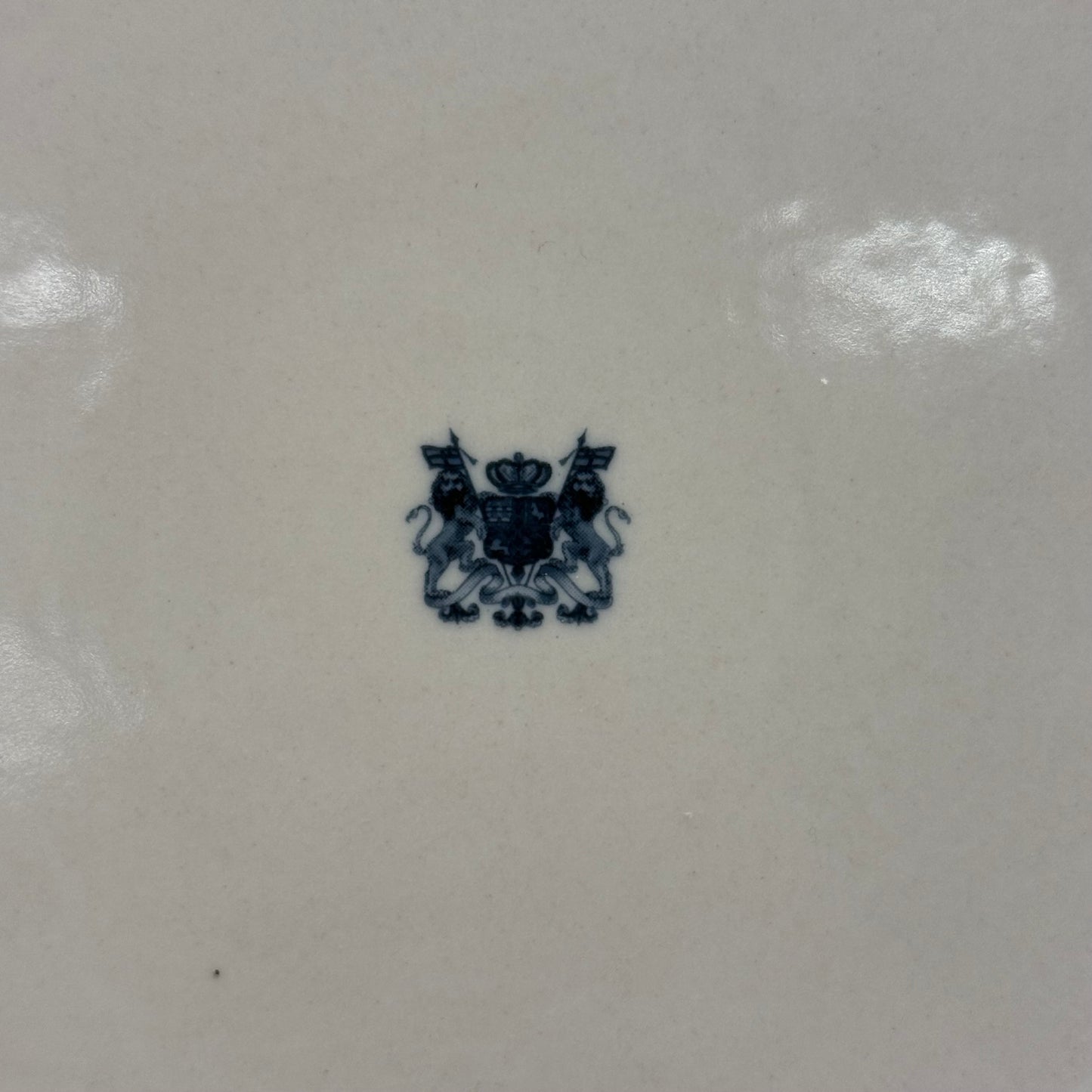 Flow Blue Style Transferware Dinner Plate