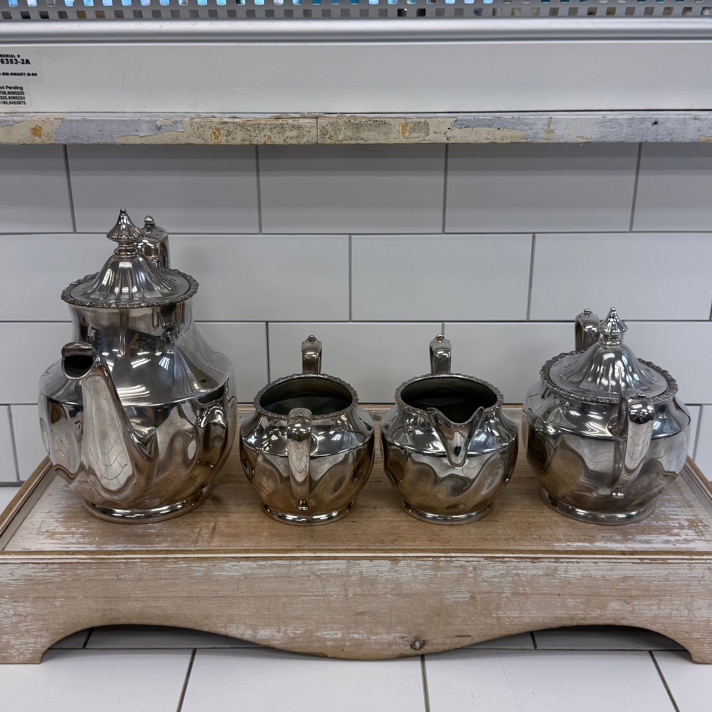 Pairpoint Quadruple Silverplate Tea Service Set #340 Circa 1910