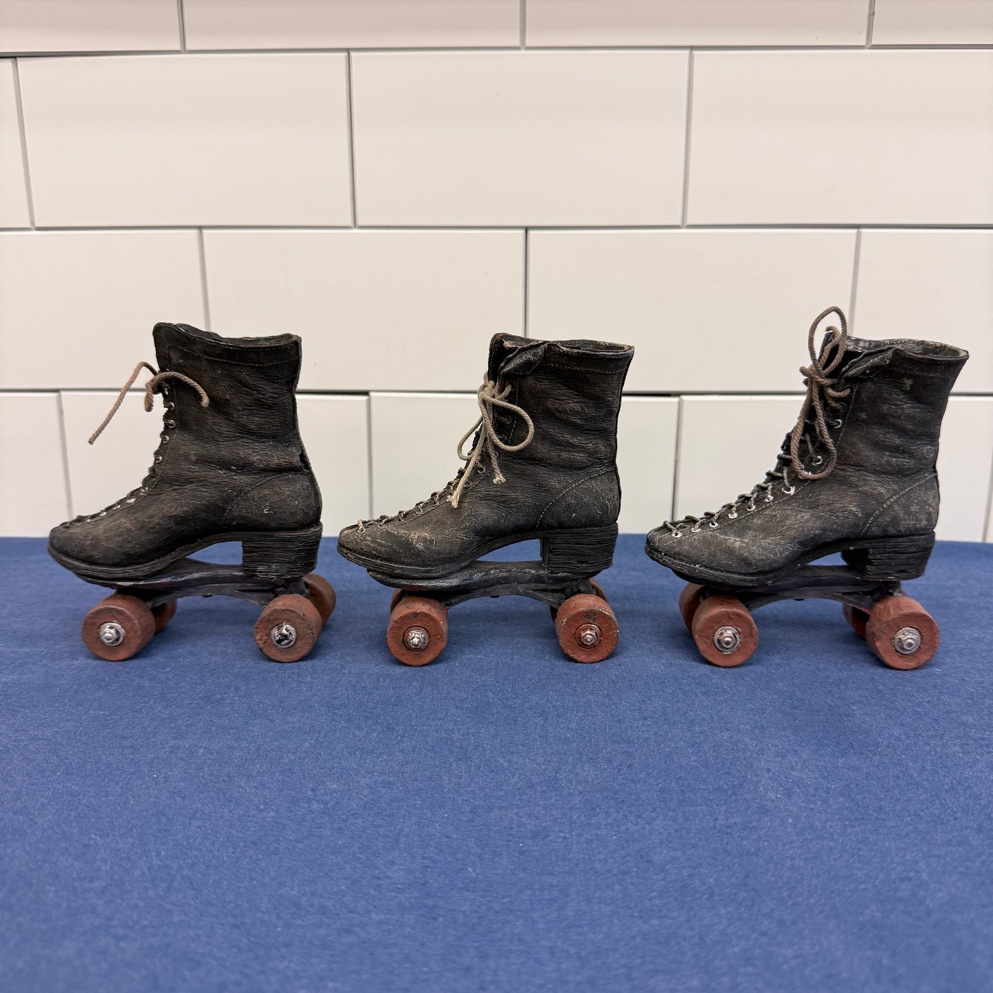 Vintage Roller Skate Figurines Set of 7 Resin Retro Rink Decor