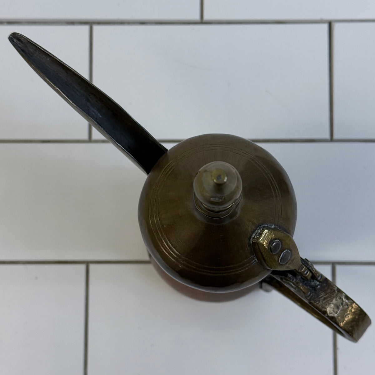 Vintage Middle Eastern Brass Dallah Arabic Coffee Pot