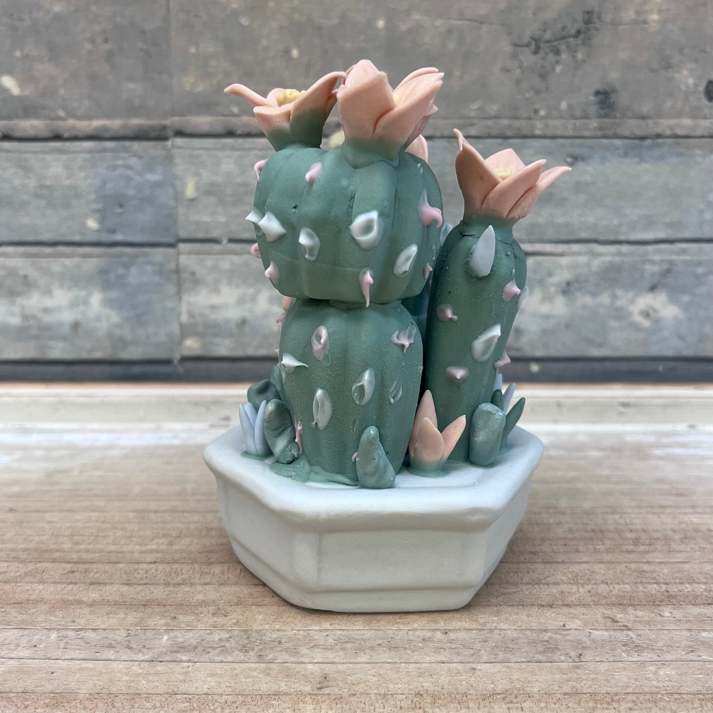 Capodimonte Porcelain Cactus Figurine