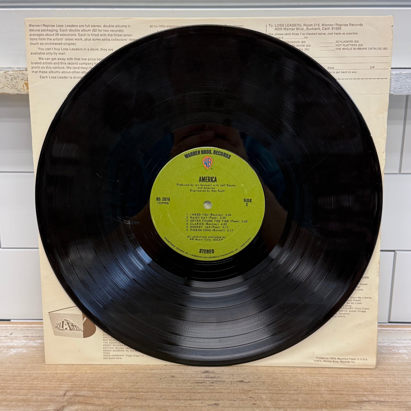 America Self-Titled Debut Vinyl Record LP 1971