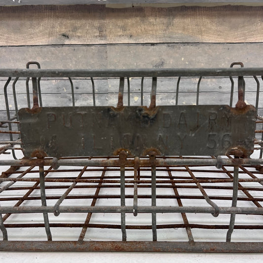 Putnam’s Dairy Galvanized Steel Dairy Crate