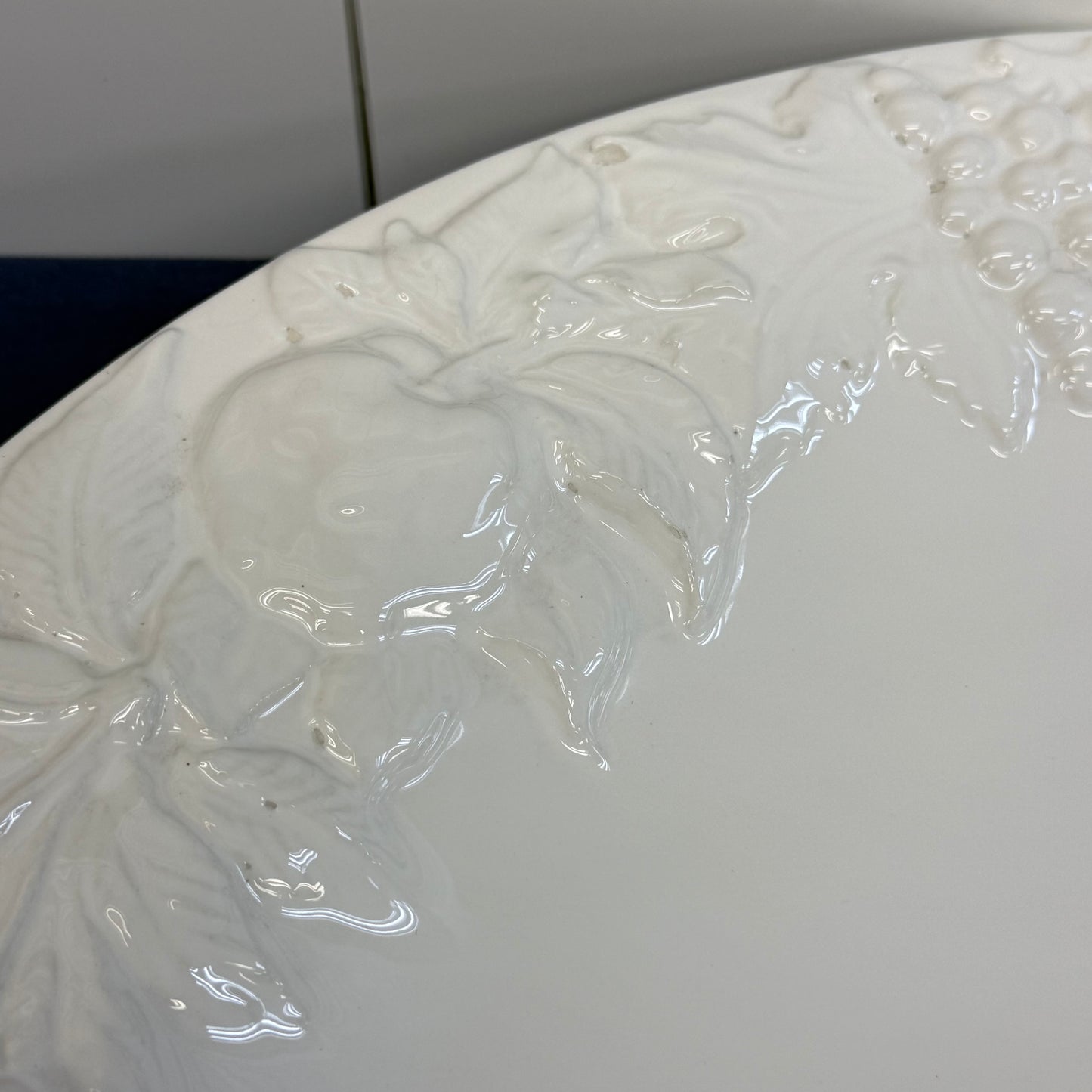 Antica Fornace Italian Embossed Ceramic Fruit Platter