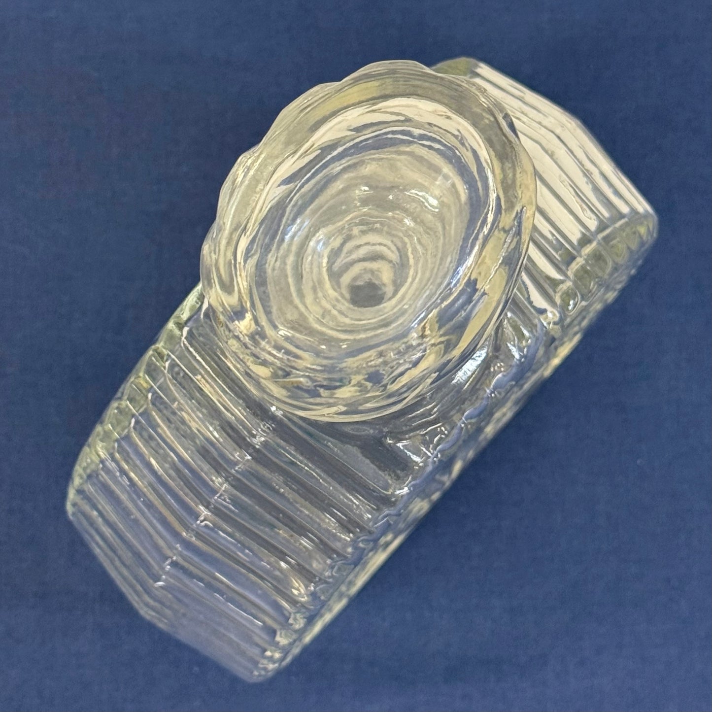 Starburst Pressed Glass Liquor Decanter with Stopper