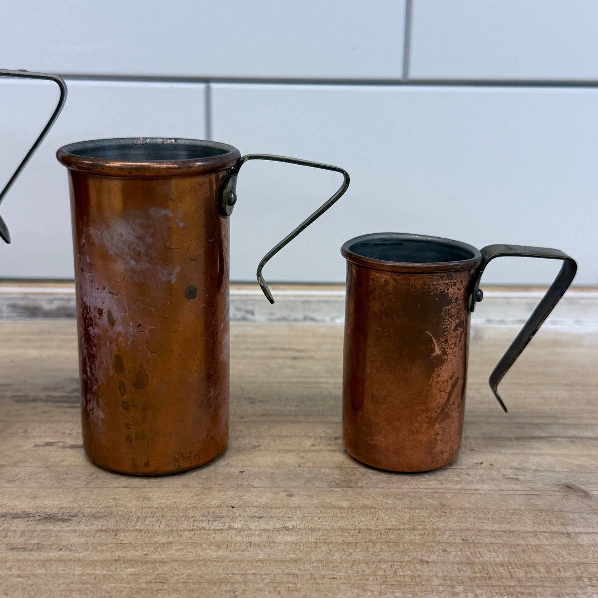 Copper Nesting Measuring Cups Set of 4 Rustic Kitchen