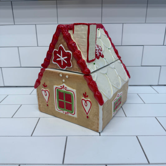 Magenta  Cookie Jar Gingerbread House, Ceramic