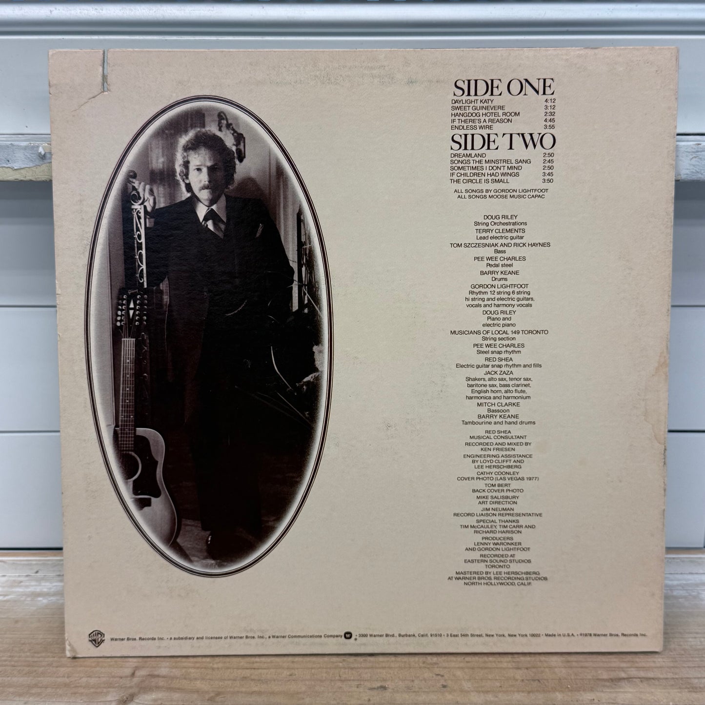 Gordon Lightfoot Endless Wire Vinyl Record LP 1978 #BSK 3149