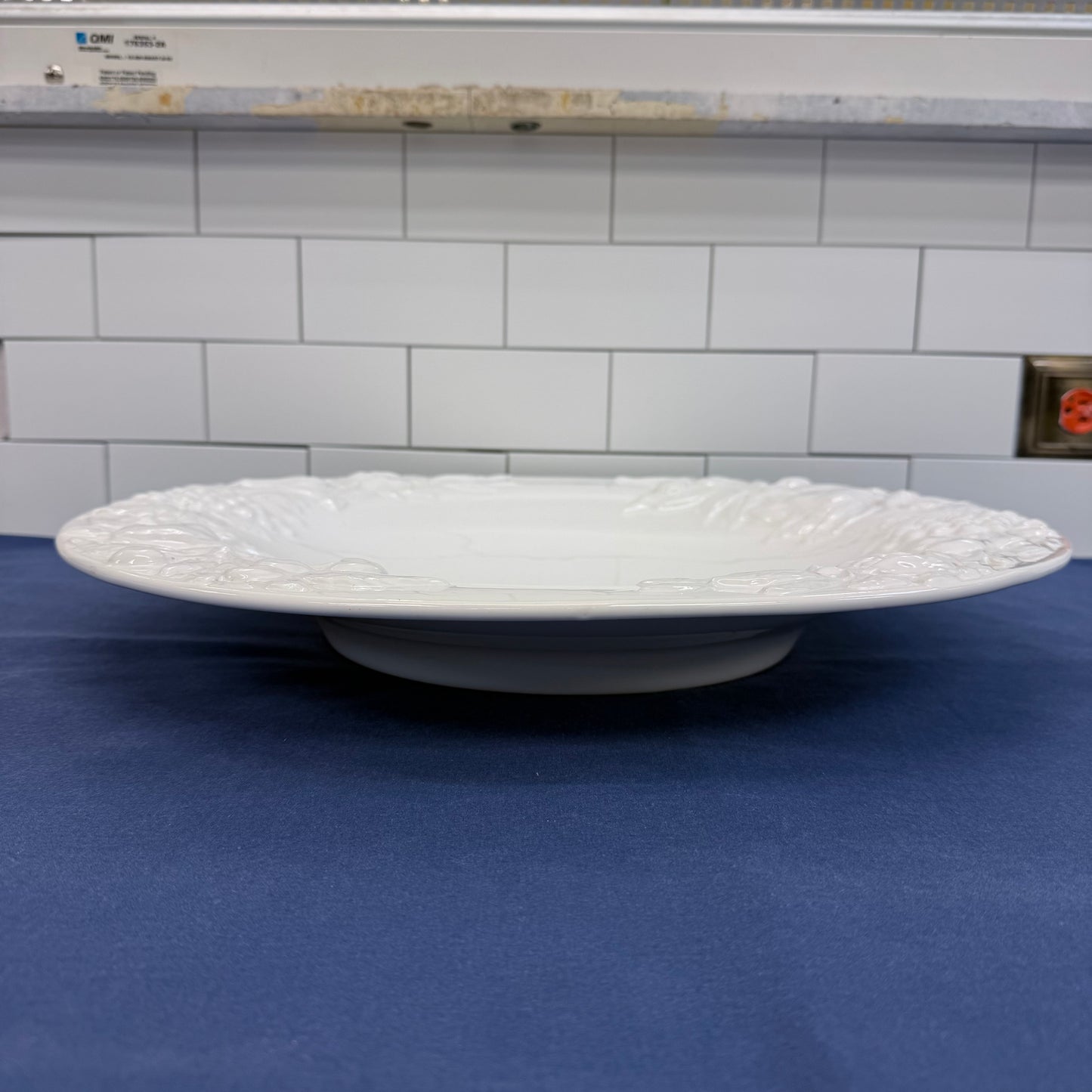 Antica Fornace Italian Embossed Ceramic Fruit Platter