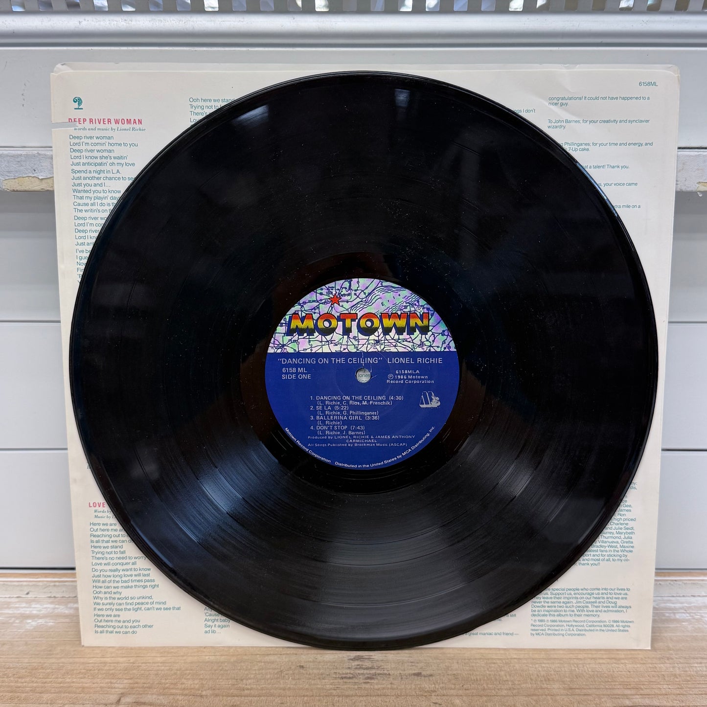 Lionel Richie Dancing on the Ceiling Vinyl Record LP 1986 #6158ML