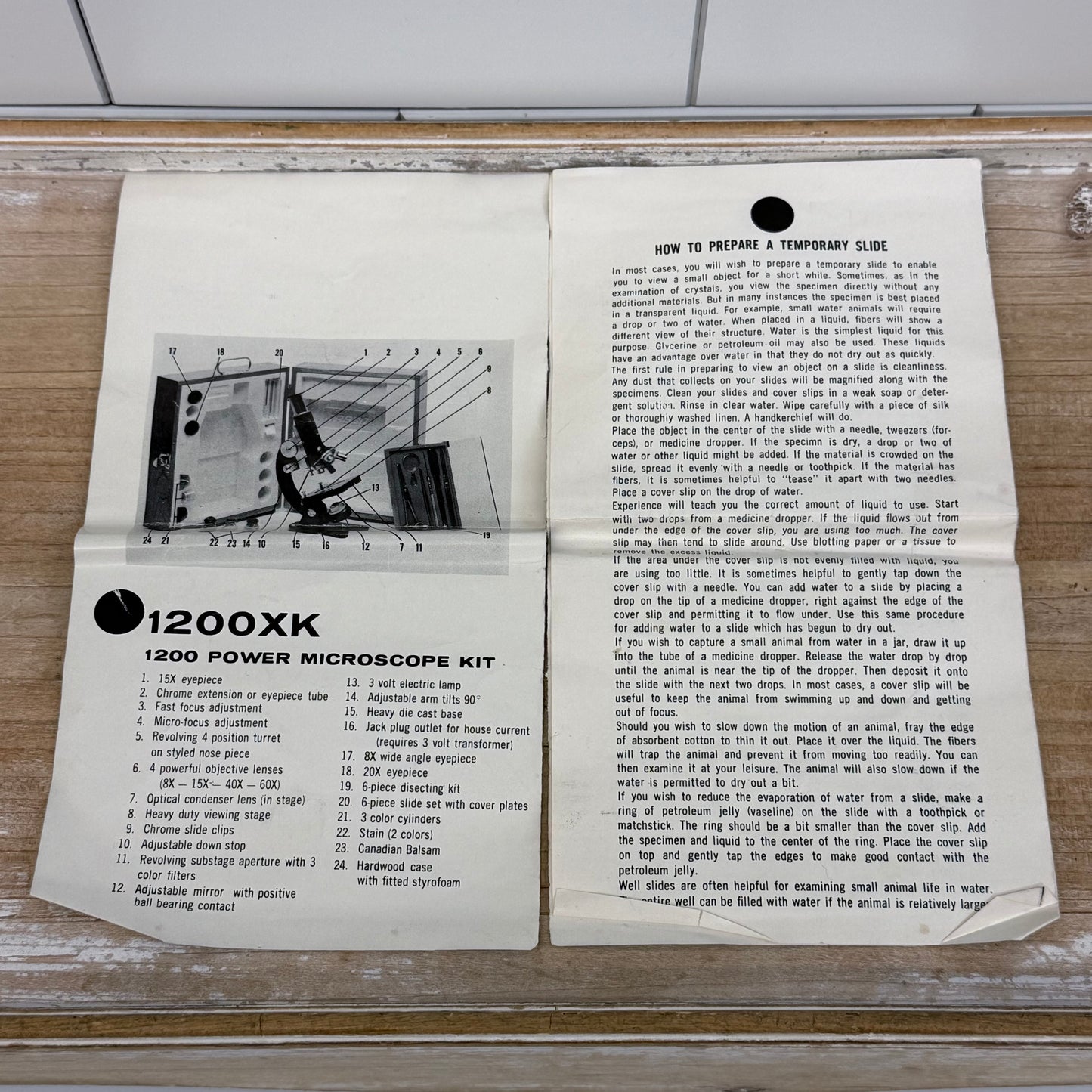 Tasco 1200XK Microscope Kit with Case 1970s