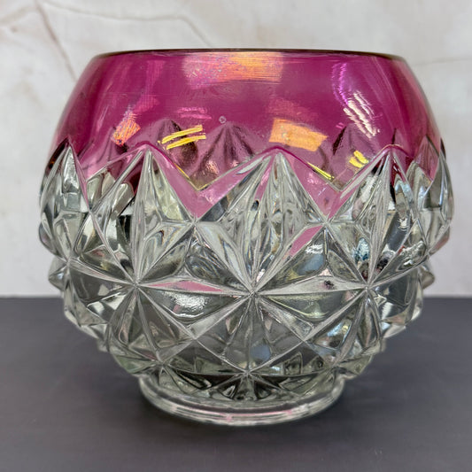 Tiffan-Franciscan Ruby Flash Cut Bowl