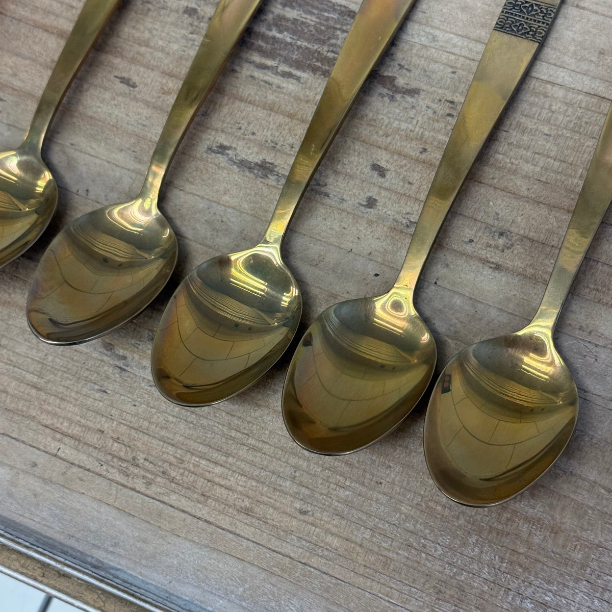 Fabulous Things Brass Teaspoons Set of 6 Boxed