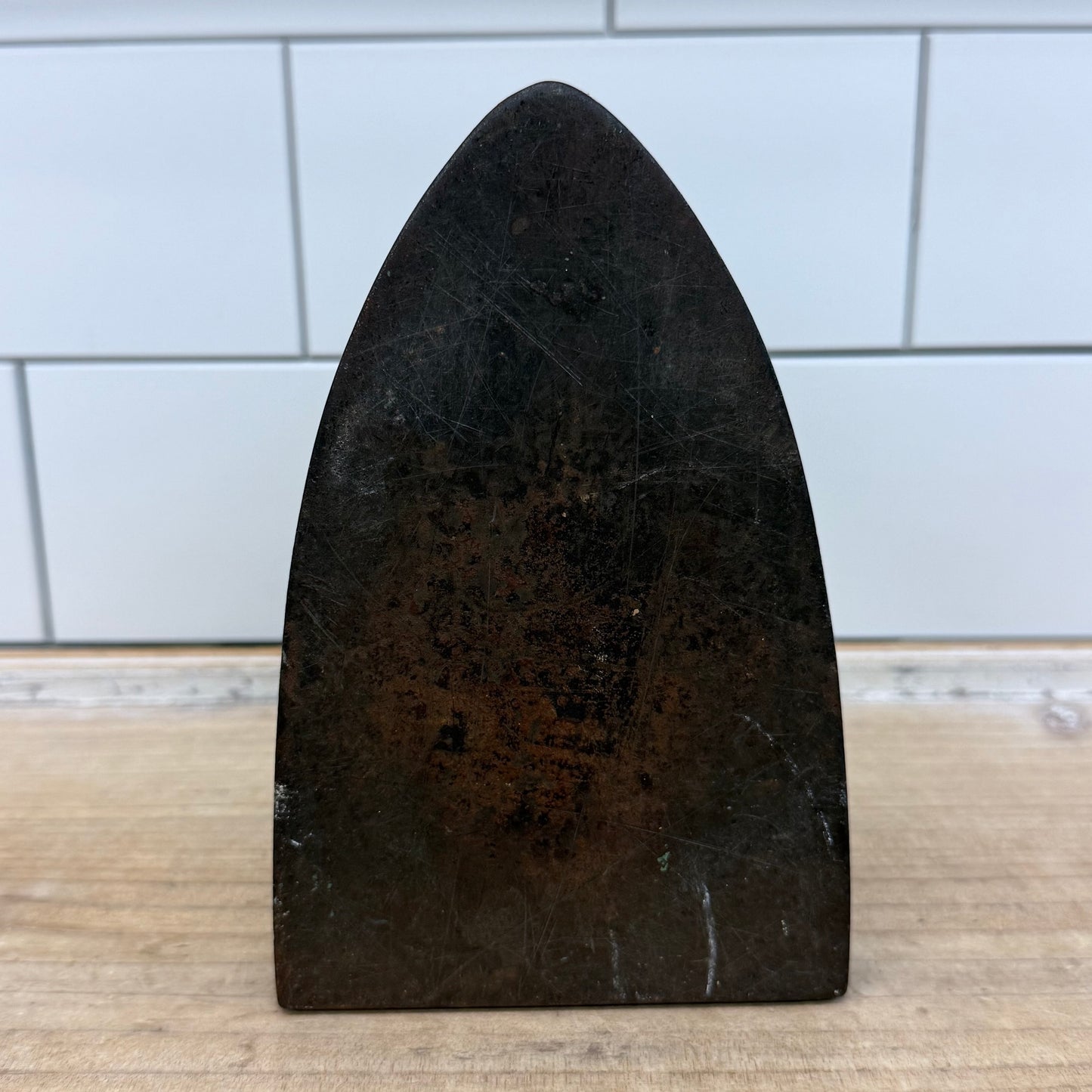 Antique Orion No. 6 Cast Iron Sad Iron with Wood Handle
