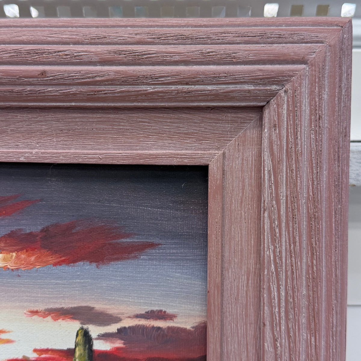 Original Oil Painting Southwestern Desert Sunset Signed