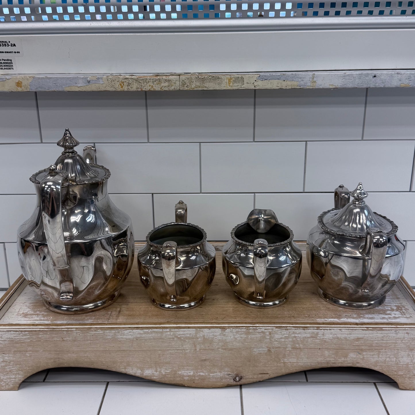 Pairpoint Quadruple Silverplate Tea Service Set #340 Circa 1910