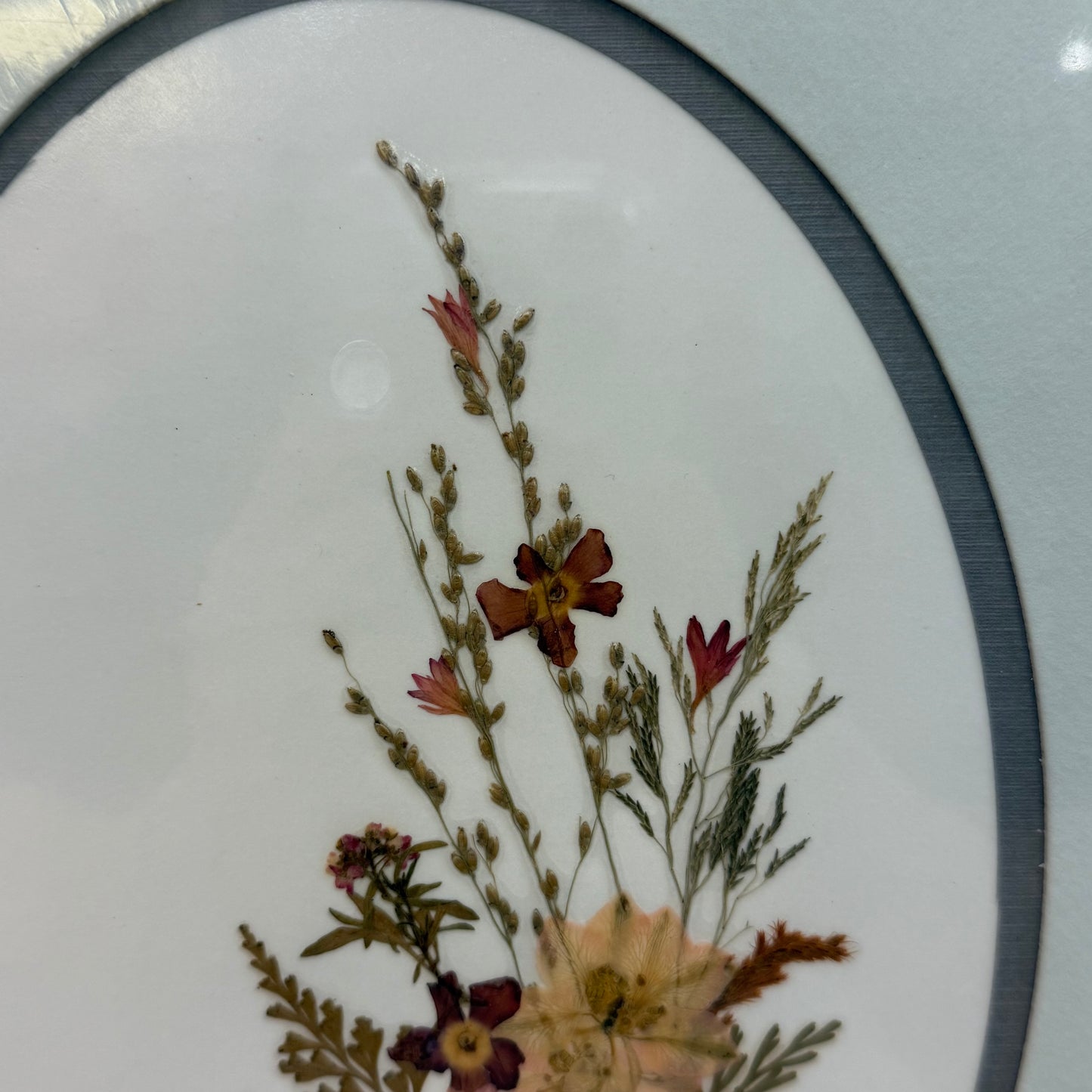 Hand Picked & Pressed Floral Arrangement Art, 1985