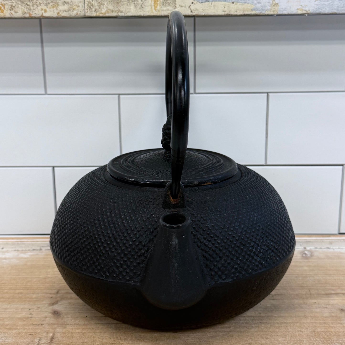 Cast Iron Tetsubin Style Hobnail Teapot Kettle