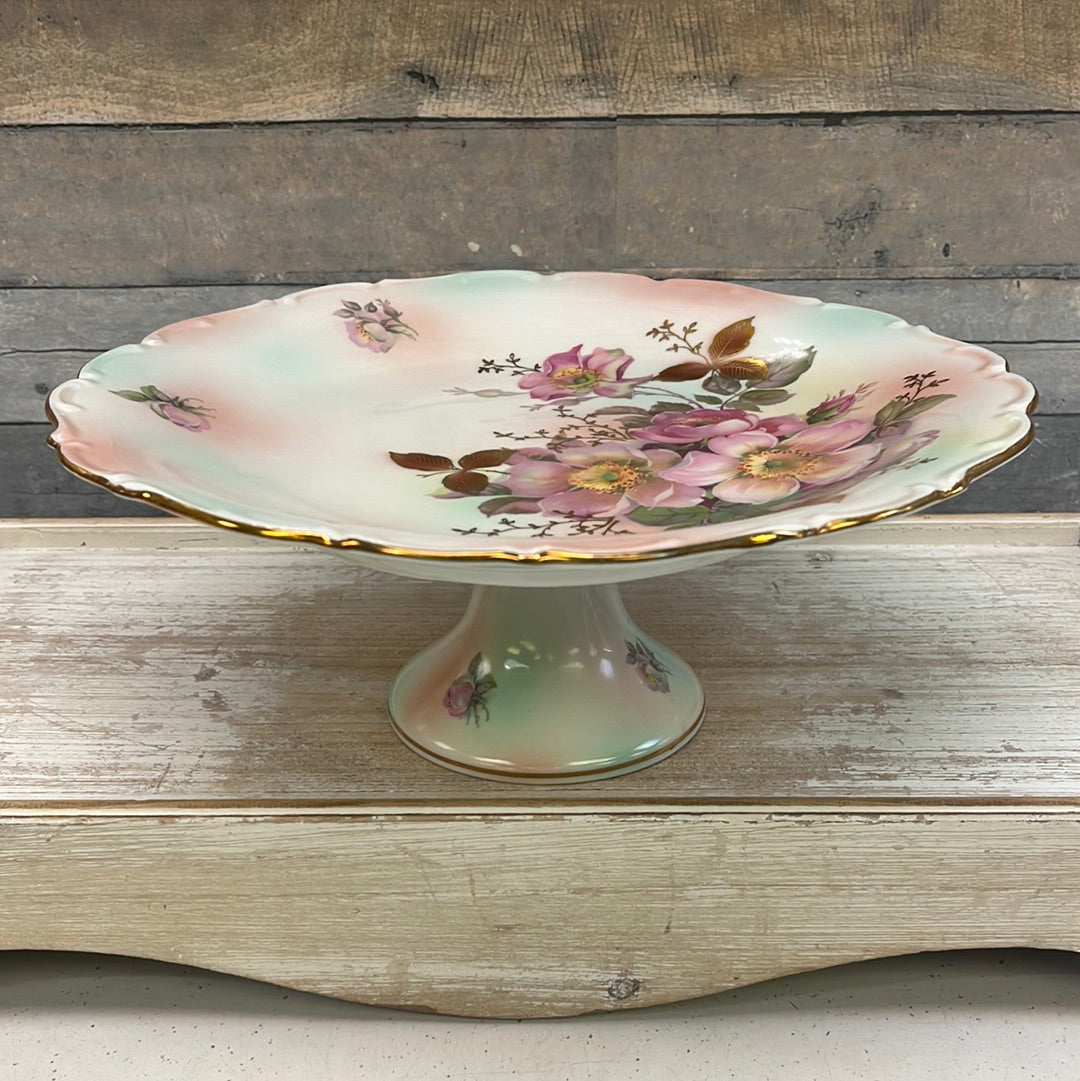 Vintage Schumann Arzberg  Wild Rose Cake Stand