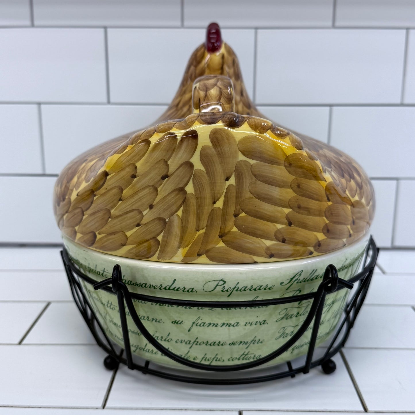 Temp-tations Toscana Chicken Casserole Dish with Metal Basket
