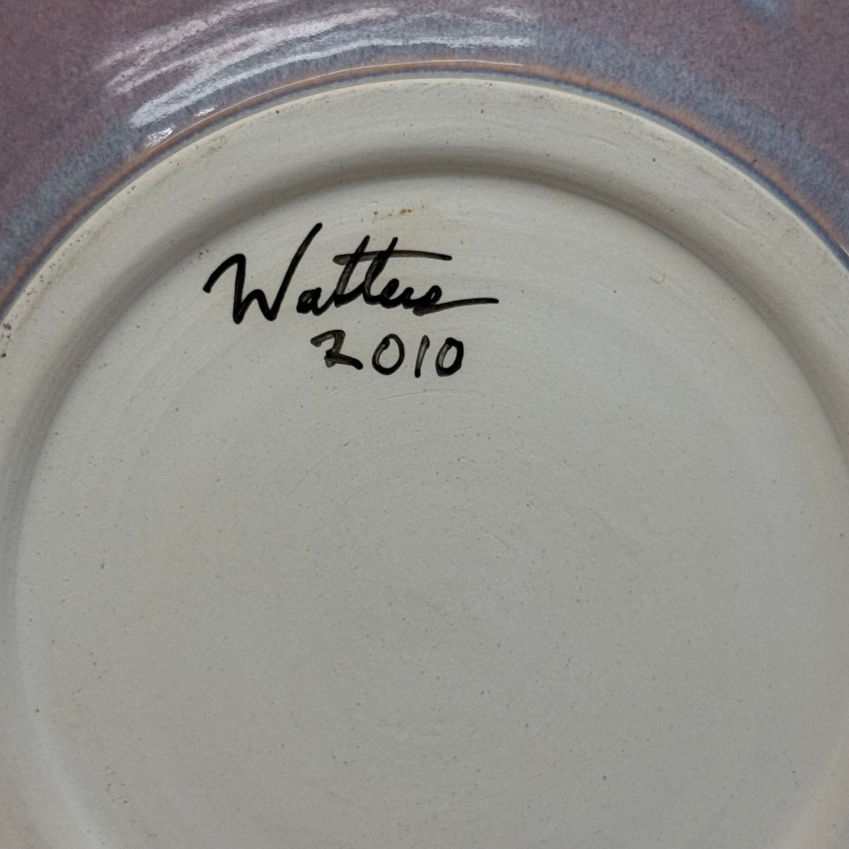 Studio Pottery Stoneware Plates Set of 3 Signed Walters 2010