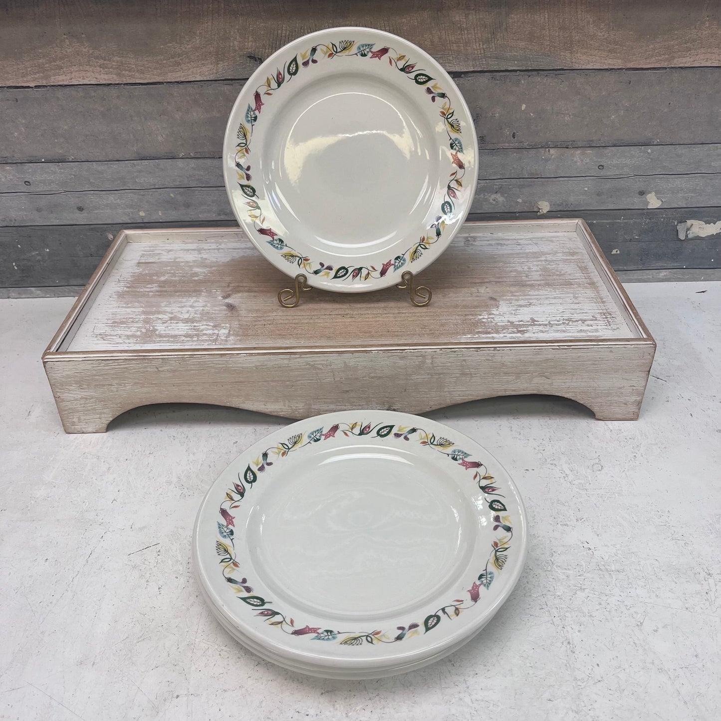 Grindley & Co. Vitrified FireLite Garden Plates, Set of 4