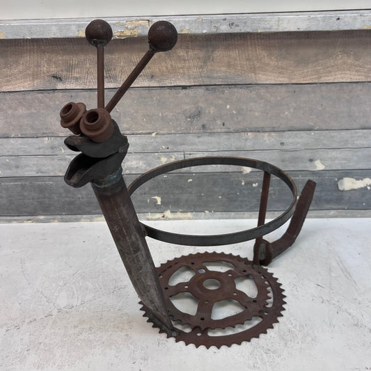 Metal Snail Planter Pot Holder, Handcrafted
