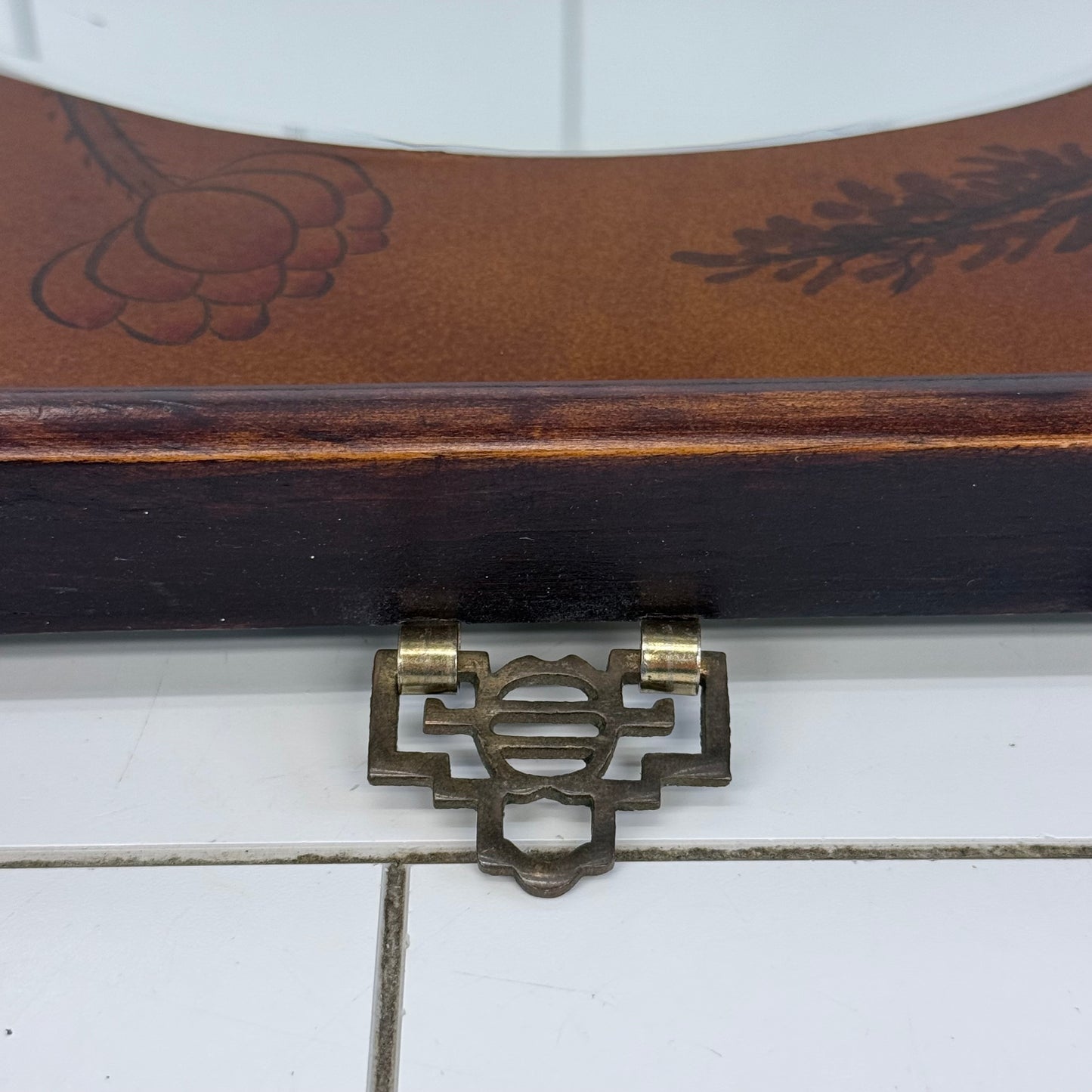 Chinoiserie Duck & Lotus Octagonal Wall Mirror