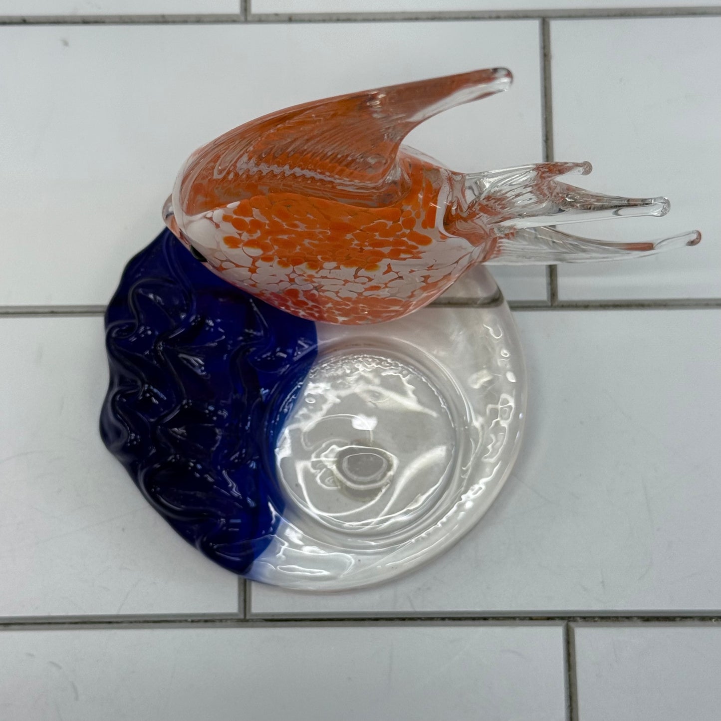 Partylite Votive Holder Angel Fish, Glass
