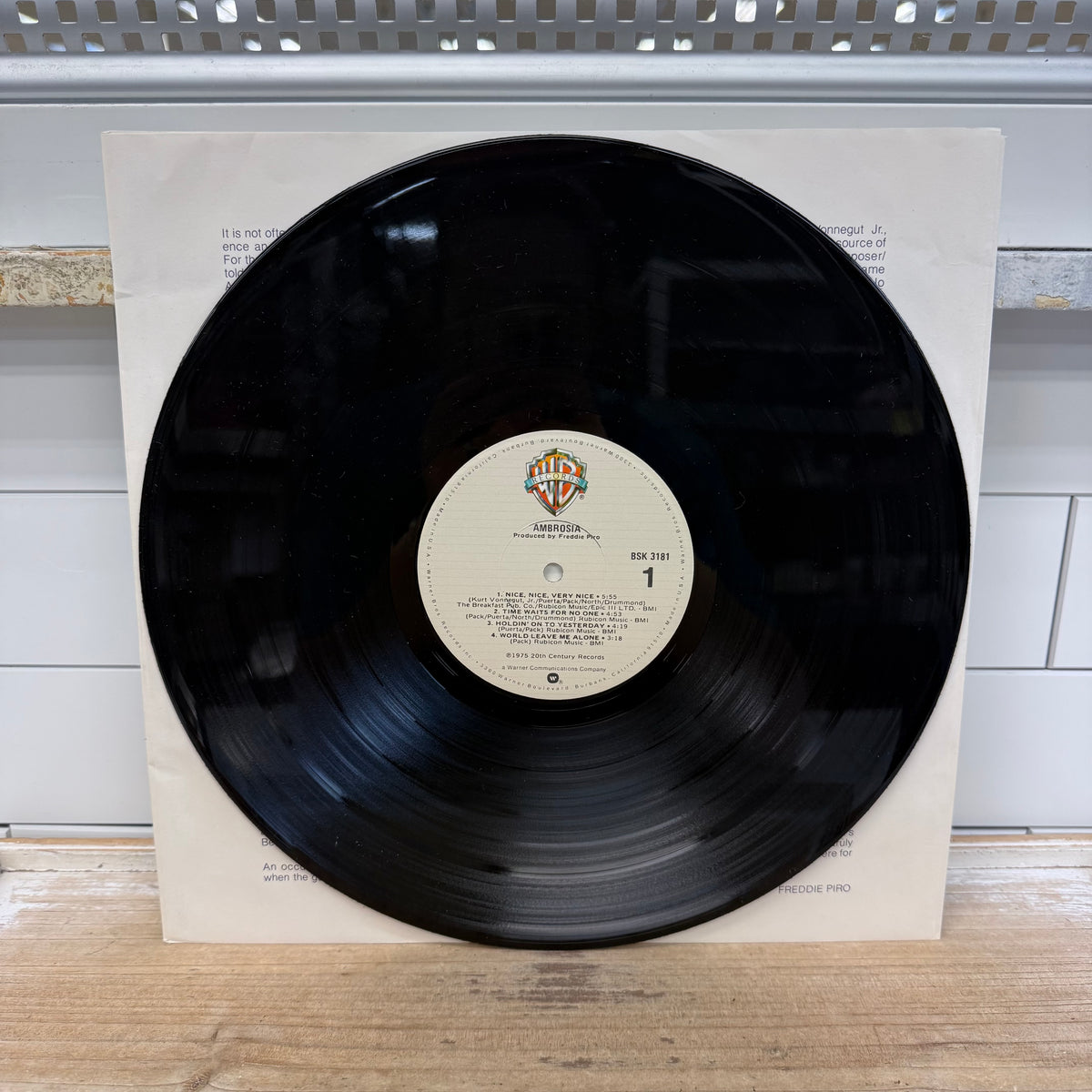 Ambrosia Ambrosia Vinyl LP 1975 - BSK 3181