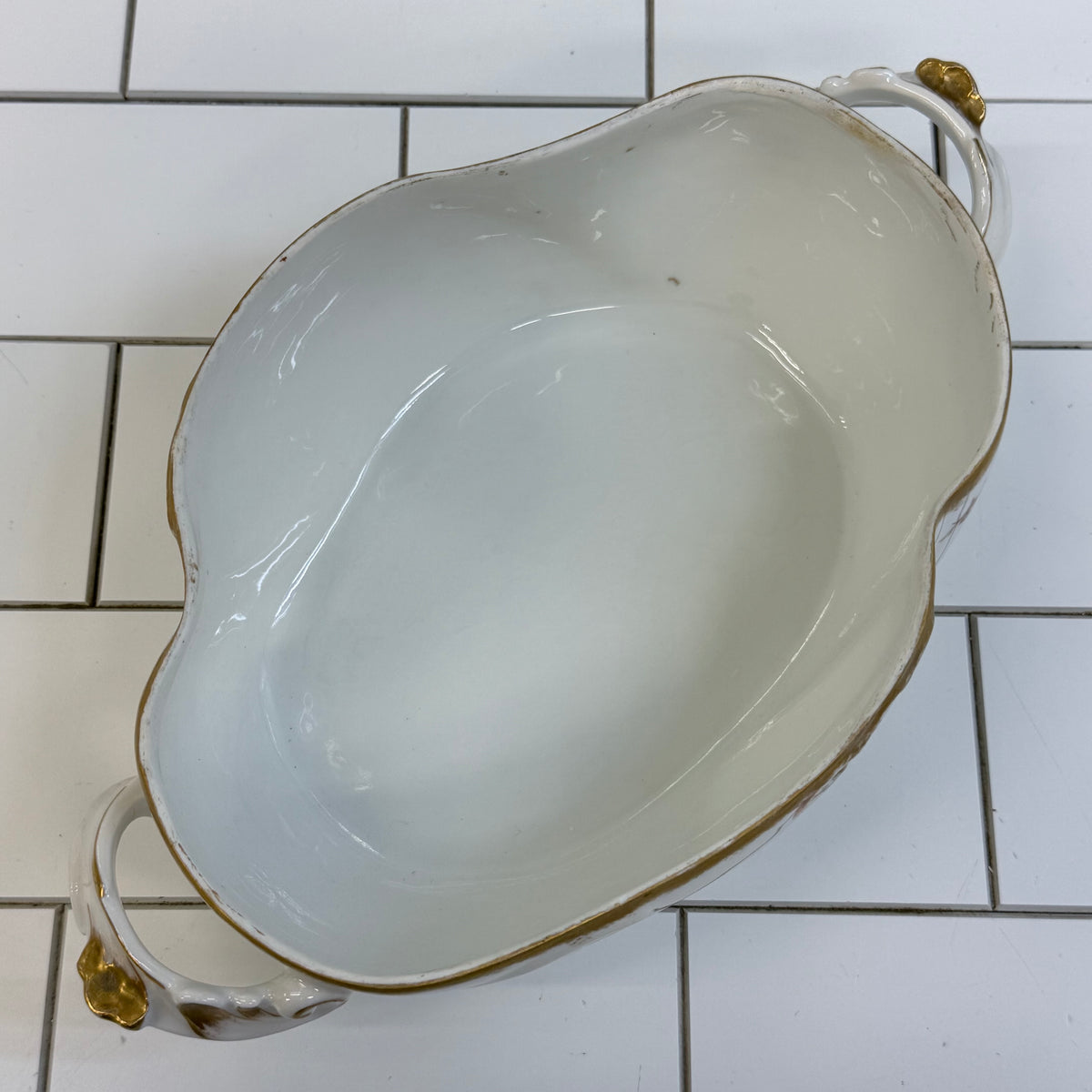 Jean Pouyat Limoges Rose Covered Vegetable Bowl c.1900