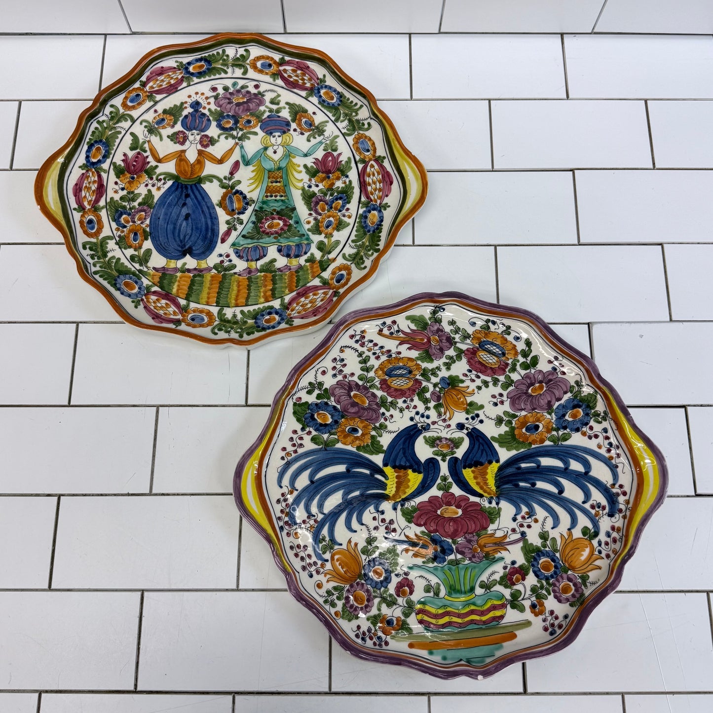 Skyros Greek Pottery Signed Hand Painted Tray Selection
