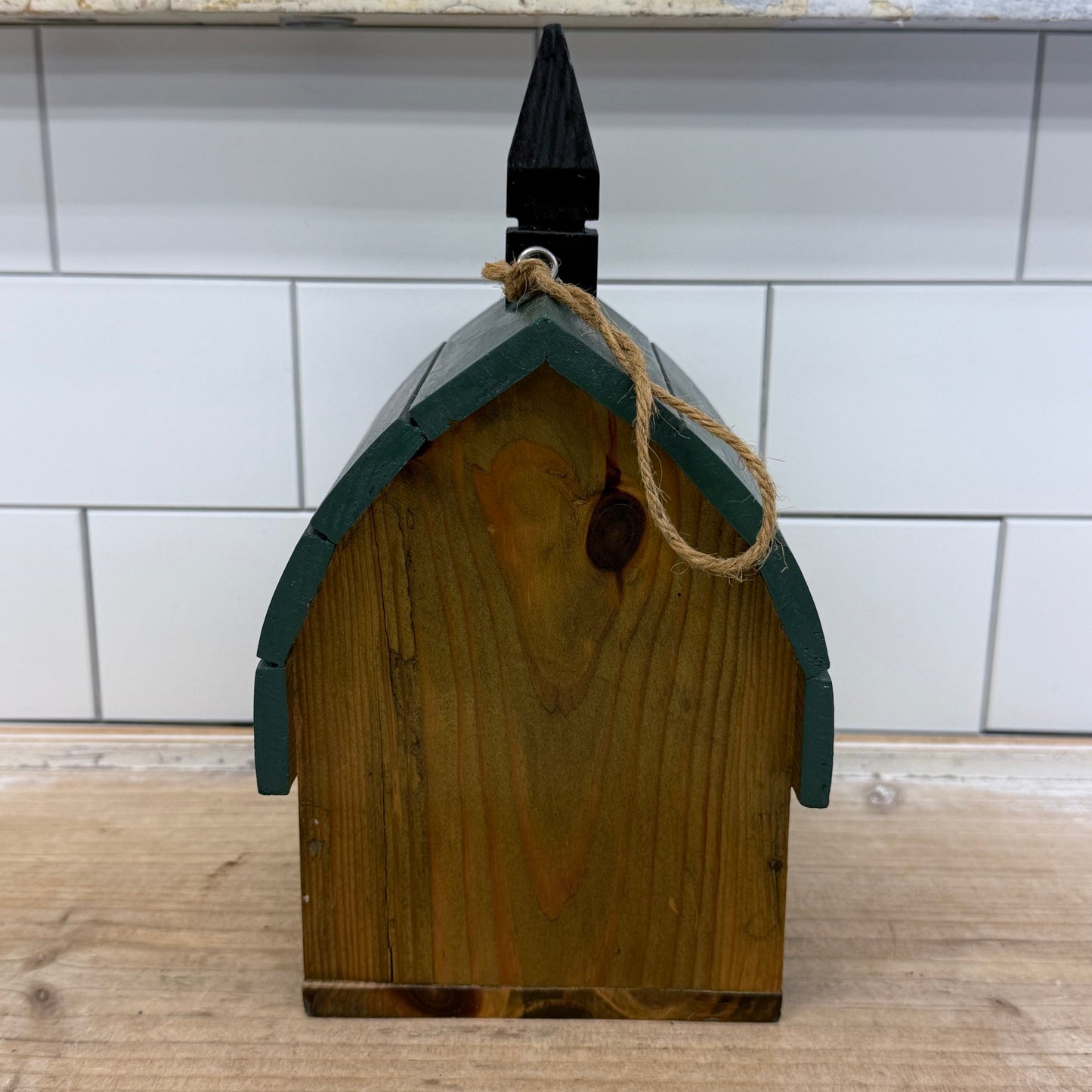 Sunflower Church Birdhouse Painted Wood Farmhouse Folk Art