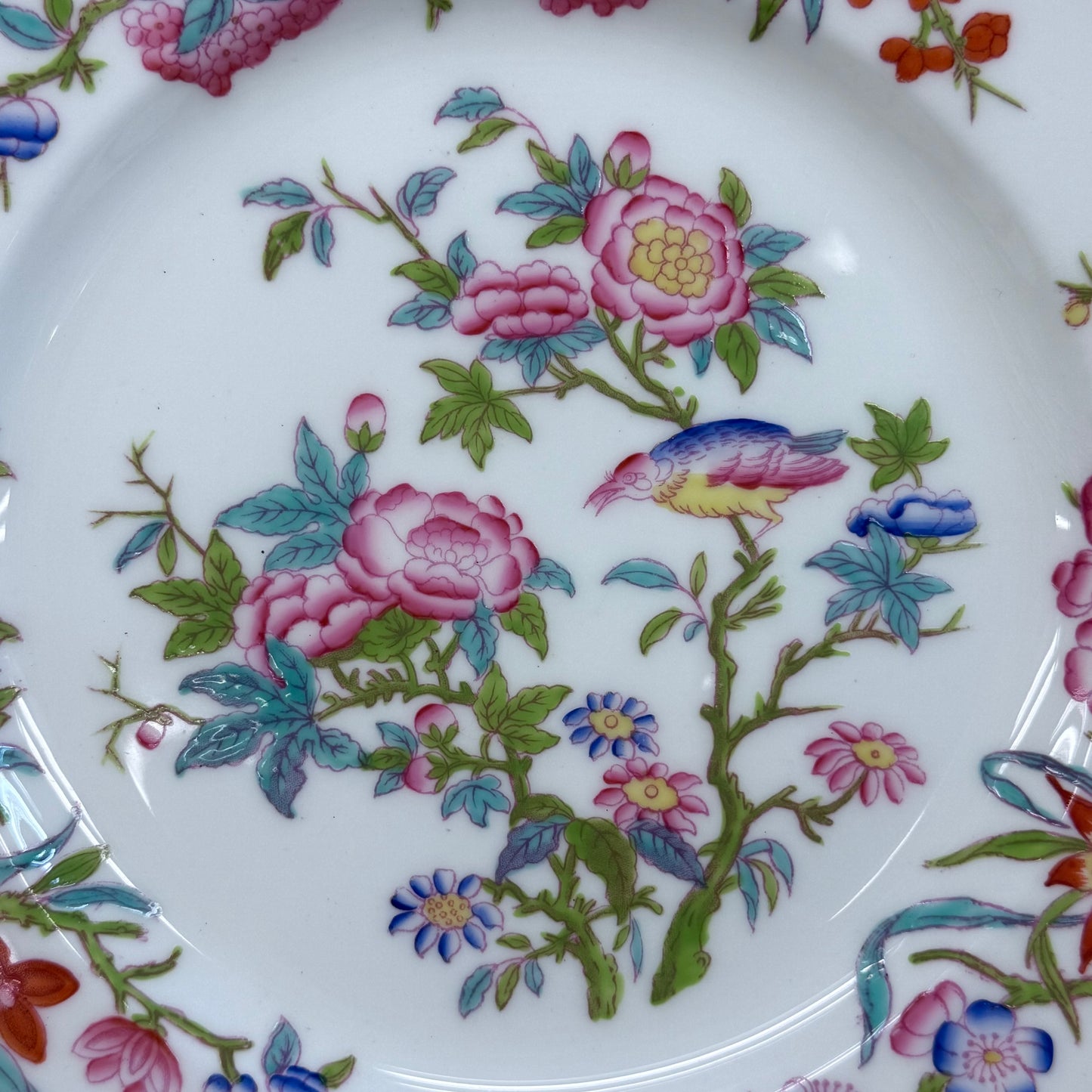 Mintons Cuckoo Floral Plate England Bone China 1950s