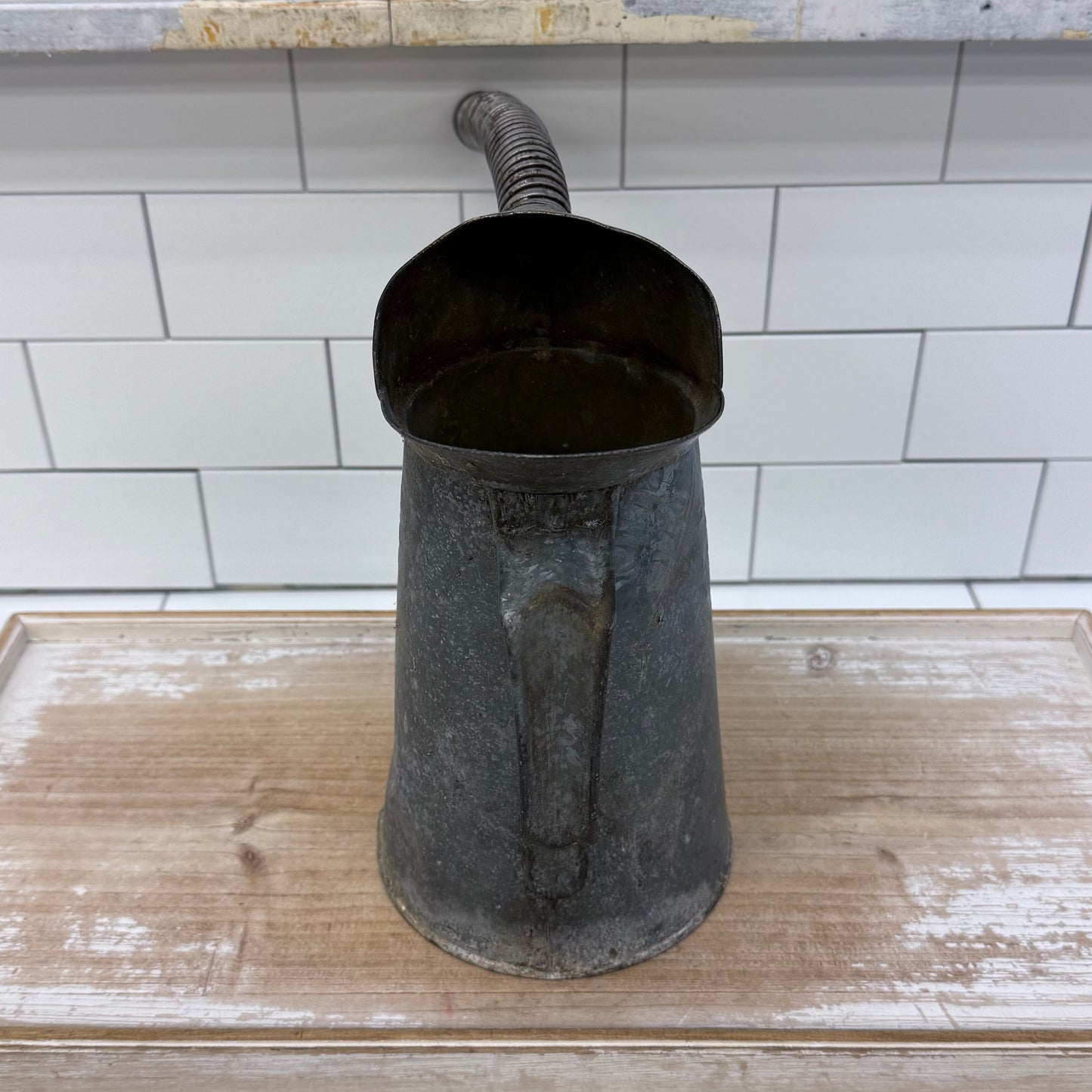 Dover Galvanized Oil Can with Flexible Spout, 2 Quarts