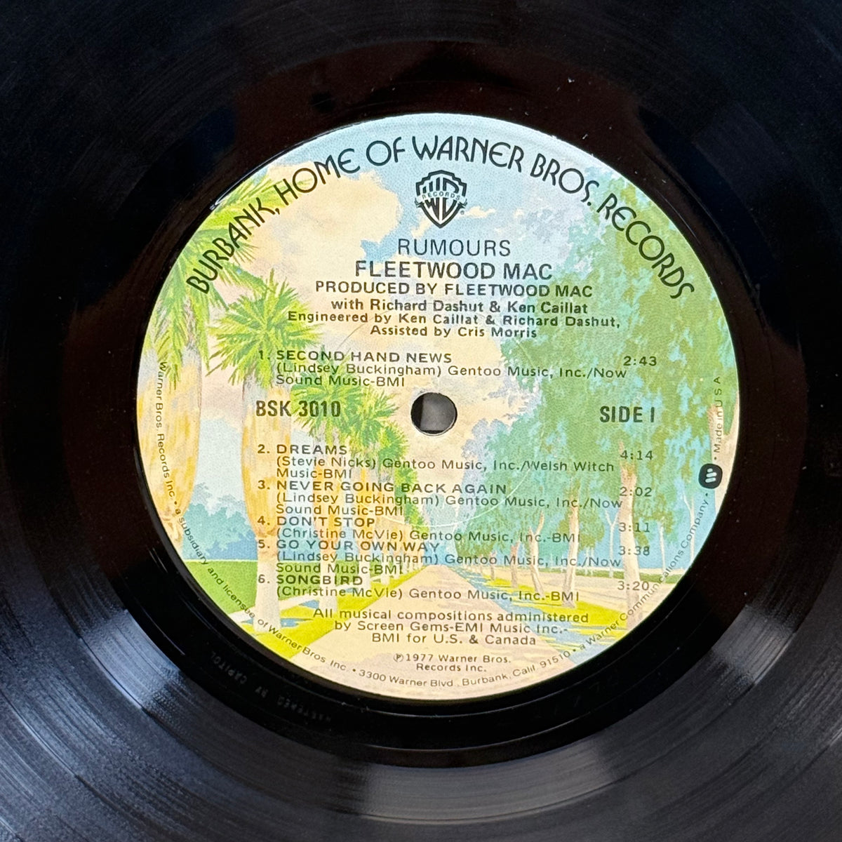 Fleetwood Mac Rumours Vinyl LP 1977 - BSK 3010