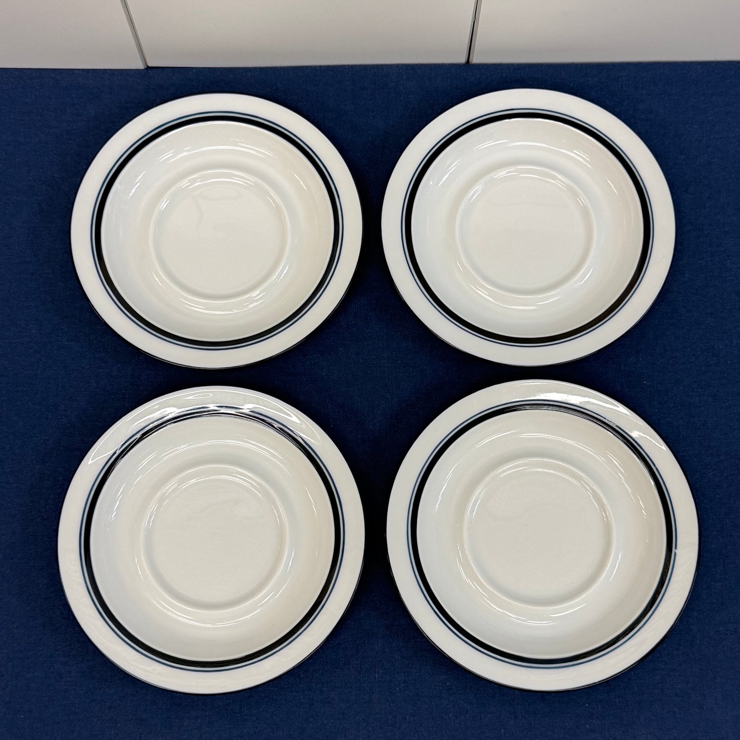 Dansk Bistro Christianshavn Blue Cup & Saucer Set of 4