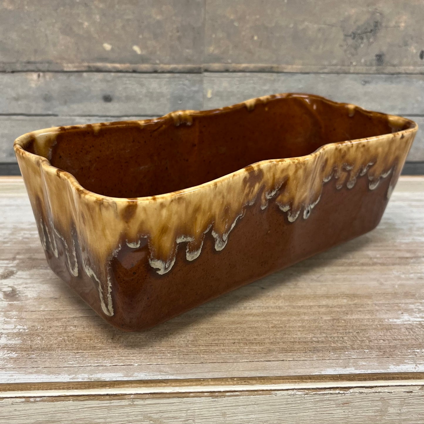 McCoy Pottery Drip Glaze Window Box Planter