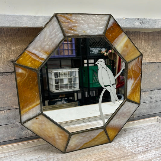 Decorative Slag Glass Wall Mirror