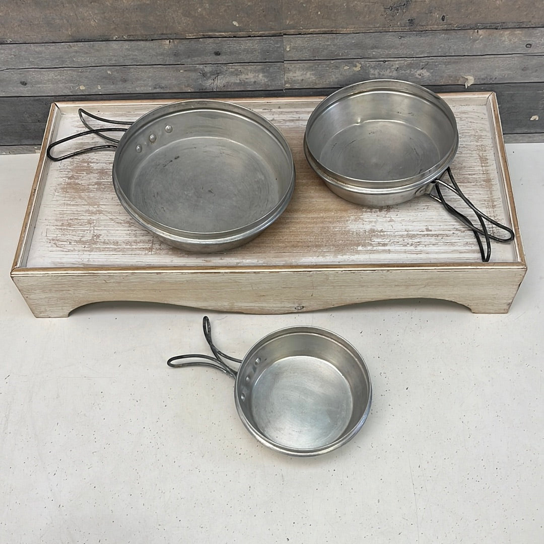 Vintage Aluminum Camping Cookware Selection