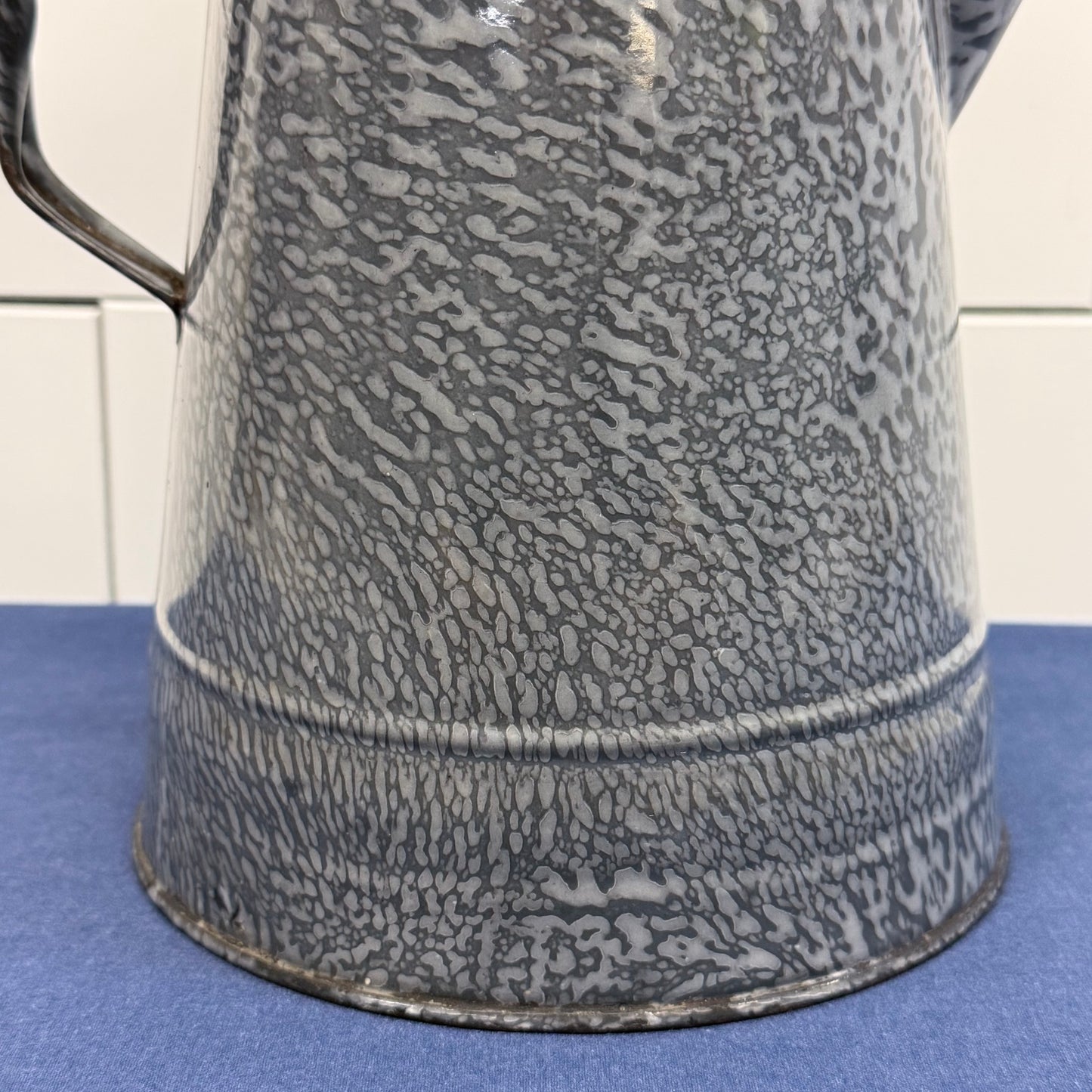 Graniteware Coffee Pot Enamel Camp Kettle Antique 1920s