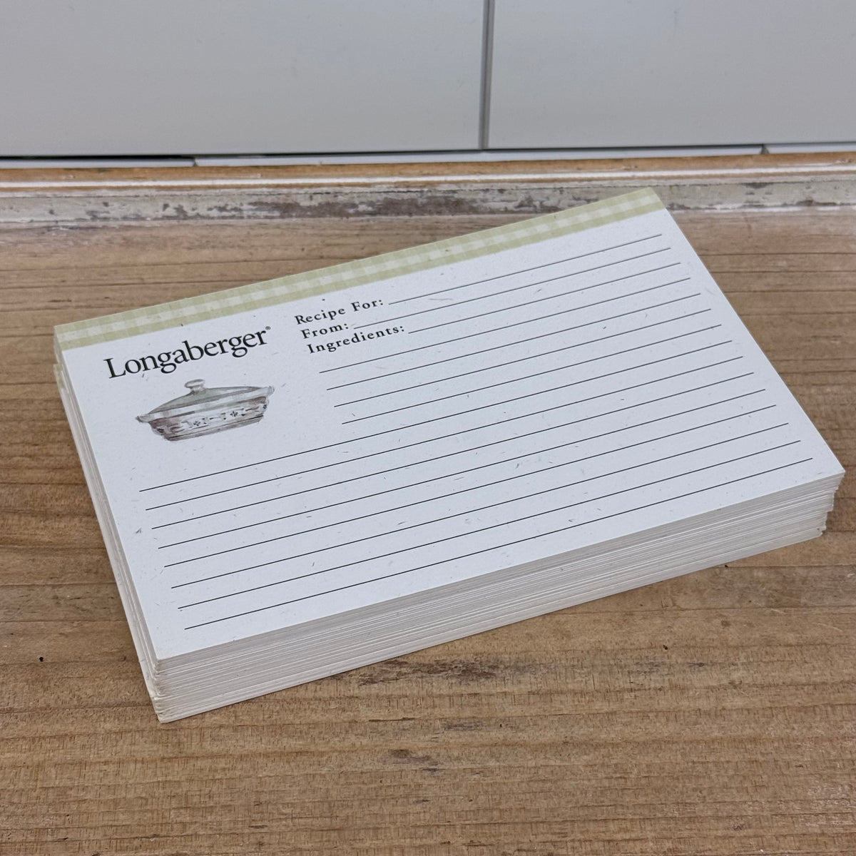 Longaberger Recipe Basket Box Blank Cards Dividers Signed