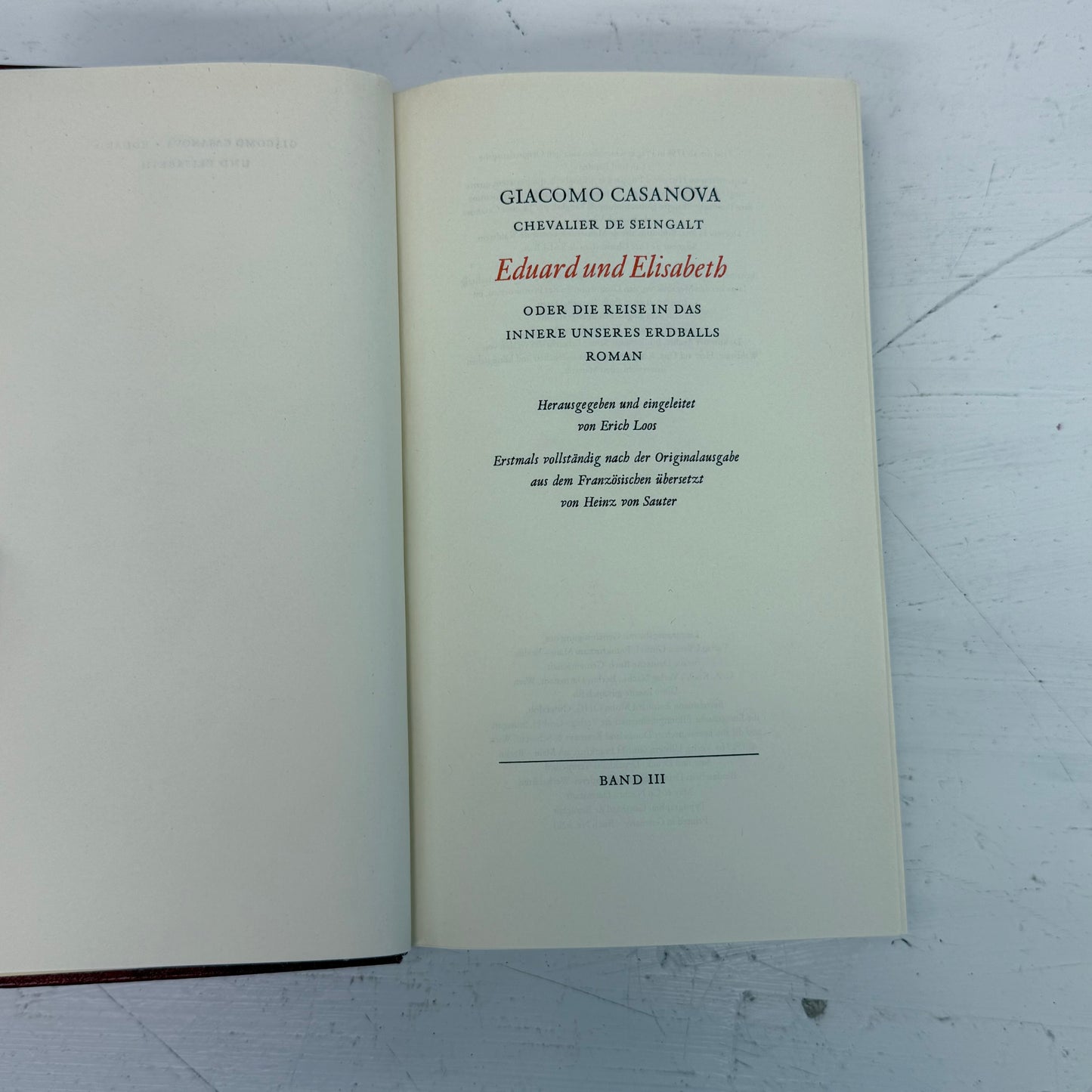 Giacomo Casanova Icosameron 3 Volume Set, German 1969 Ed.