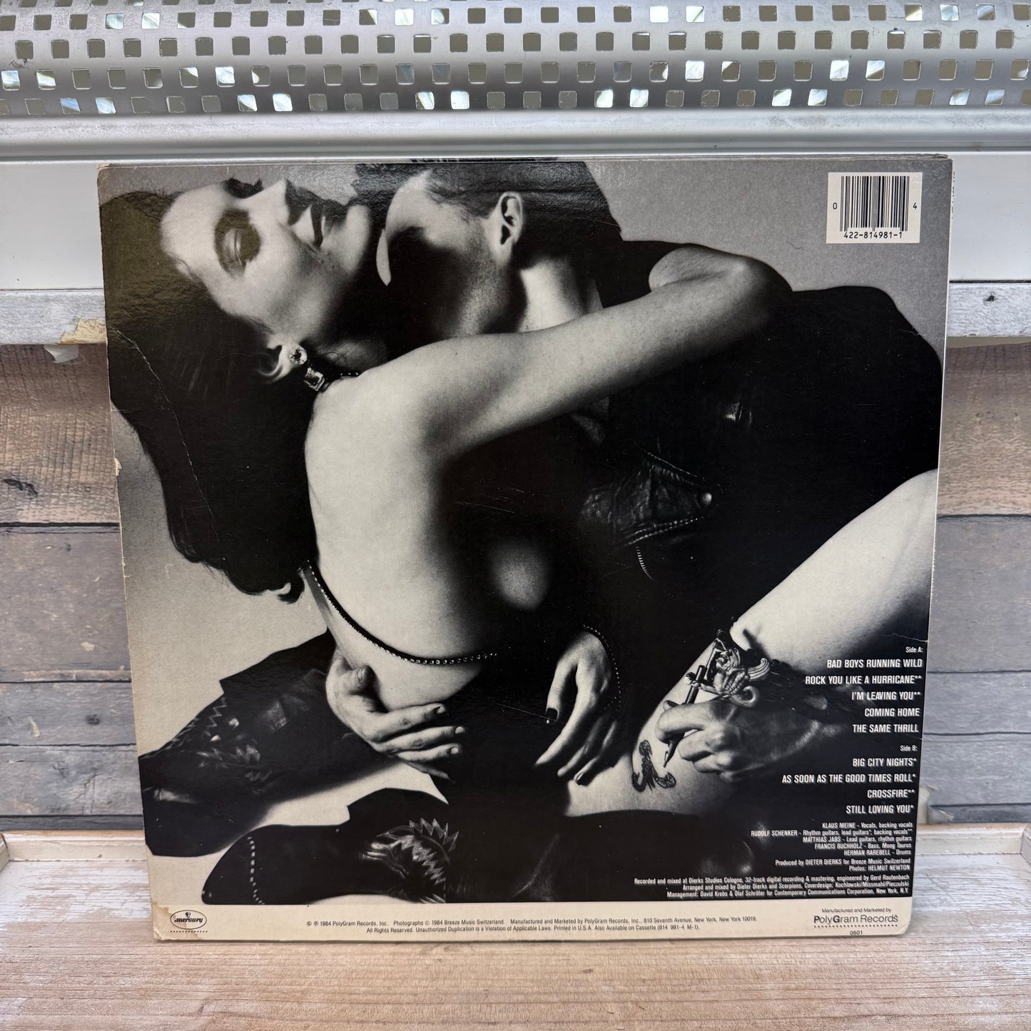 Scorpions Love at First Sting Vinyl Record, 1984