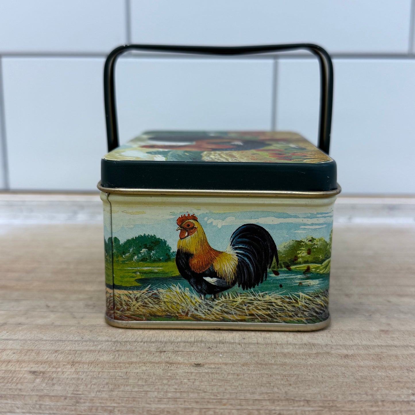 Department 56 Popprint Rooster Box, Tin