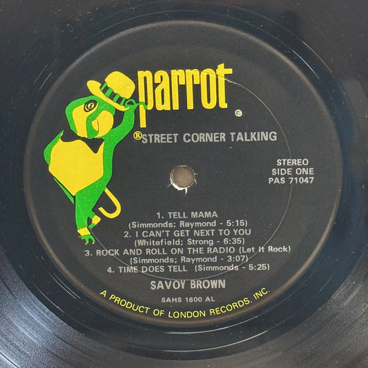 Savoy Brown Street Corner Talking Blues Rock Vinyl 1971 #PAS-71047