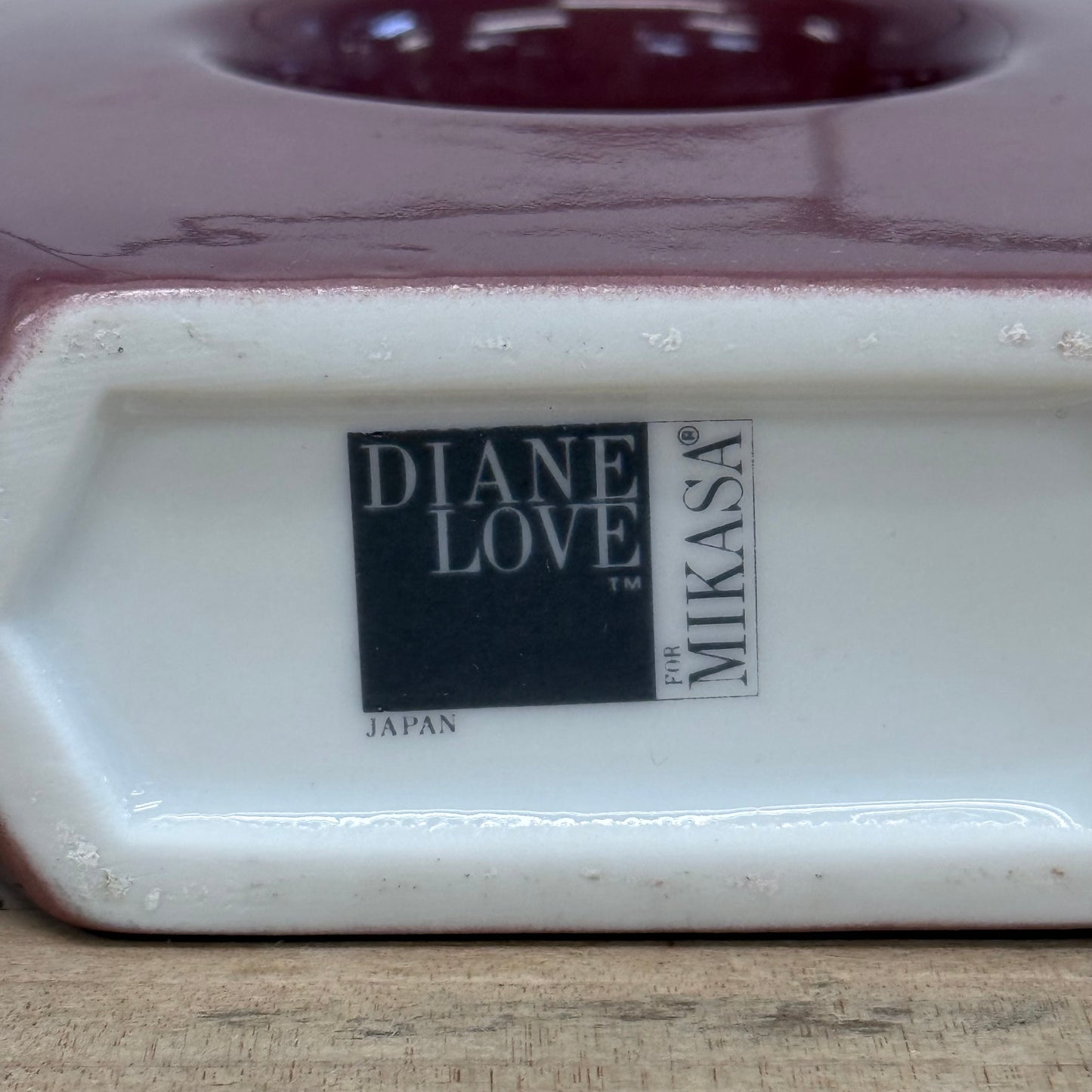 Mikasa Diane Love Postmodern Cutout Bud Vase Japan 1980s