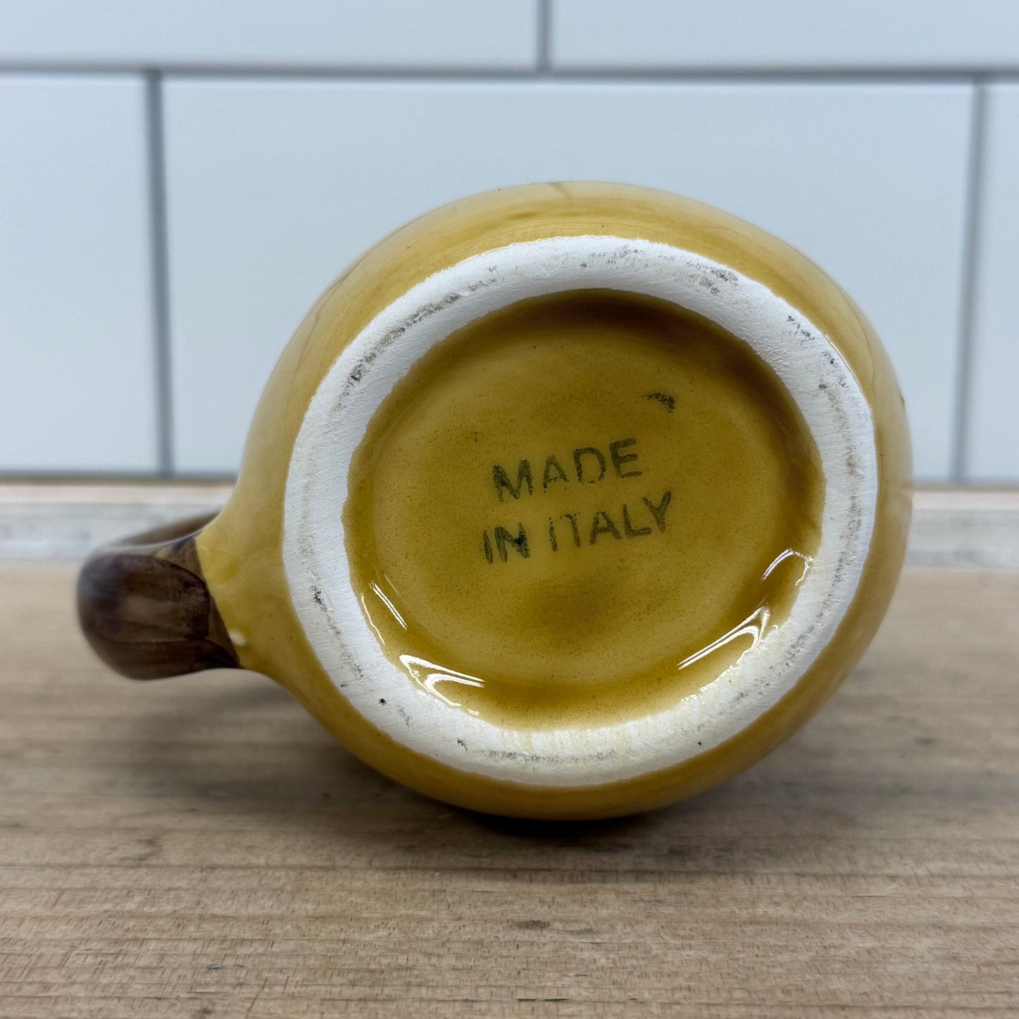 Italian Ceramic Rooster Creamer Pitcher Hand Painted