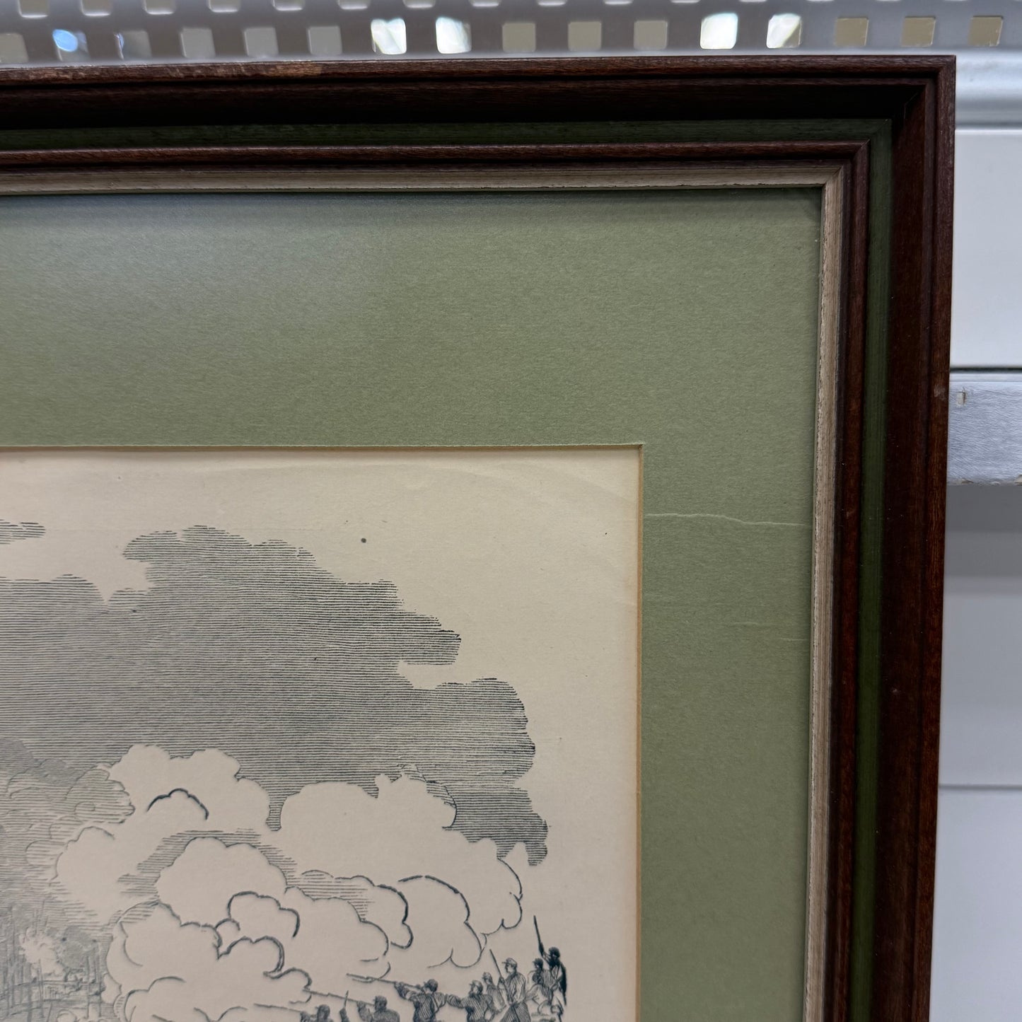 Framed First Ohio Regiment Surprised by a Masked Battery Civil War Print