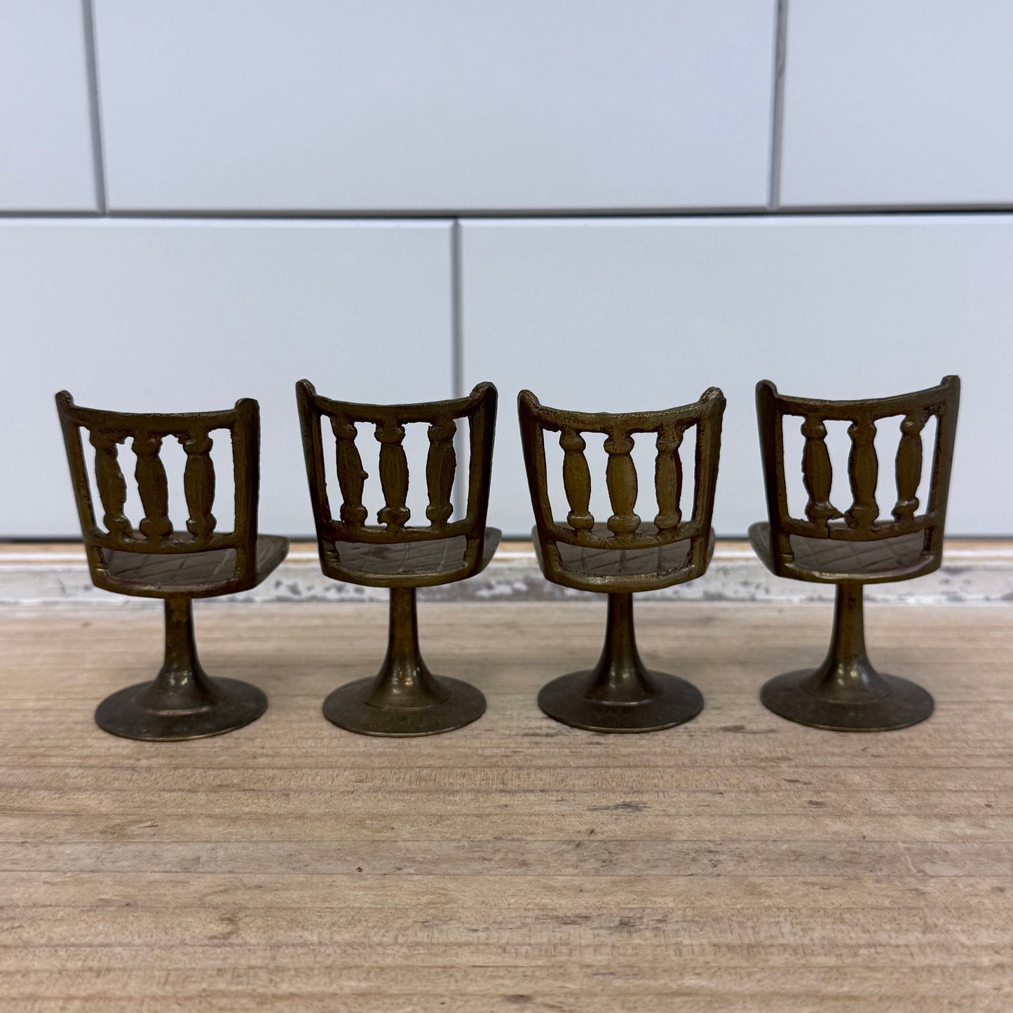 Miniature Brass Dollhouse Furniture & Decor Lot of 14 Pieces